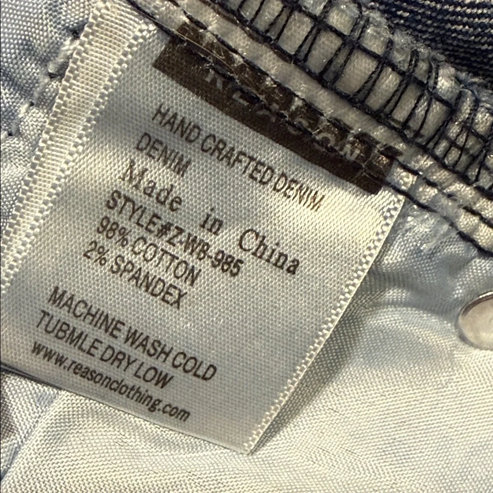 Reason Premium Denim Jeans men’s size 40 x 32 - Picture 15 of 15